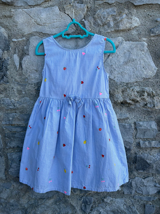 Blue stripy dress 5-6y (110-116cm)