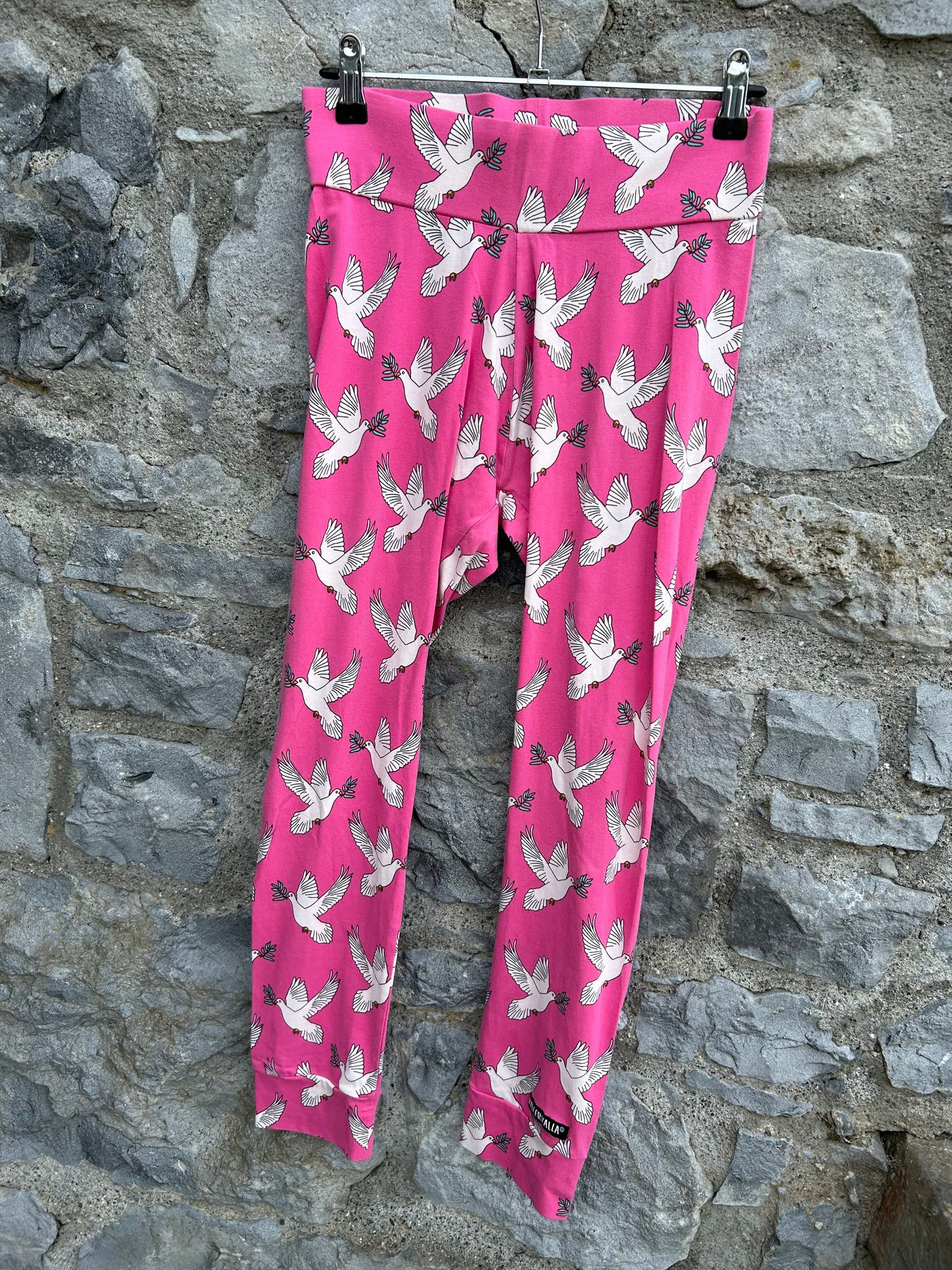 Peace dove pink leggings 12y (152cm)