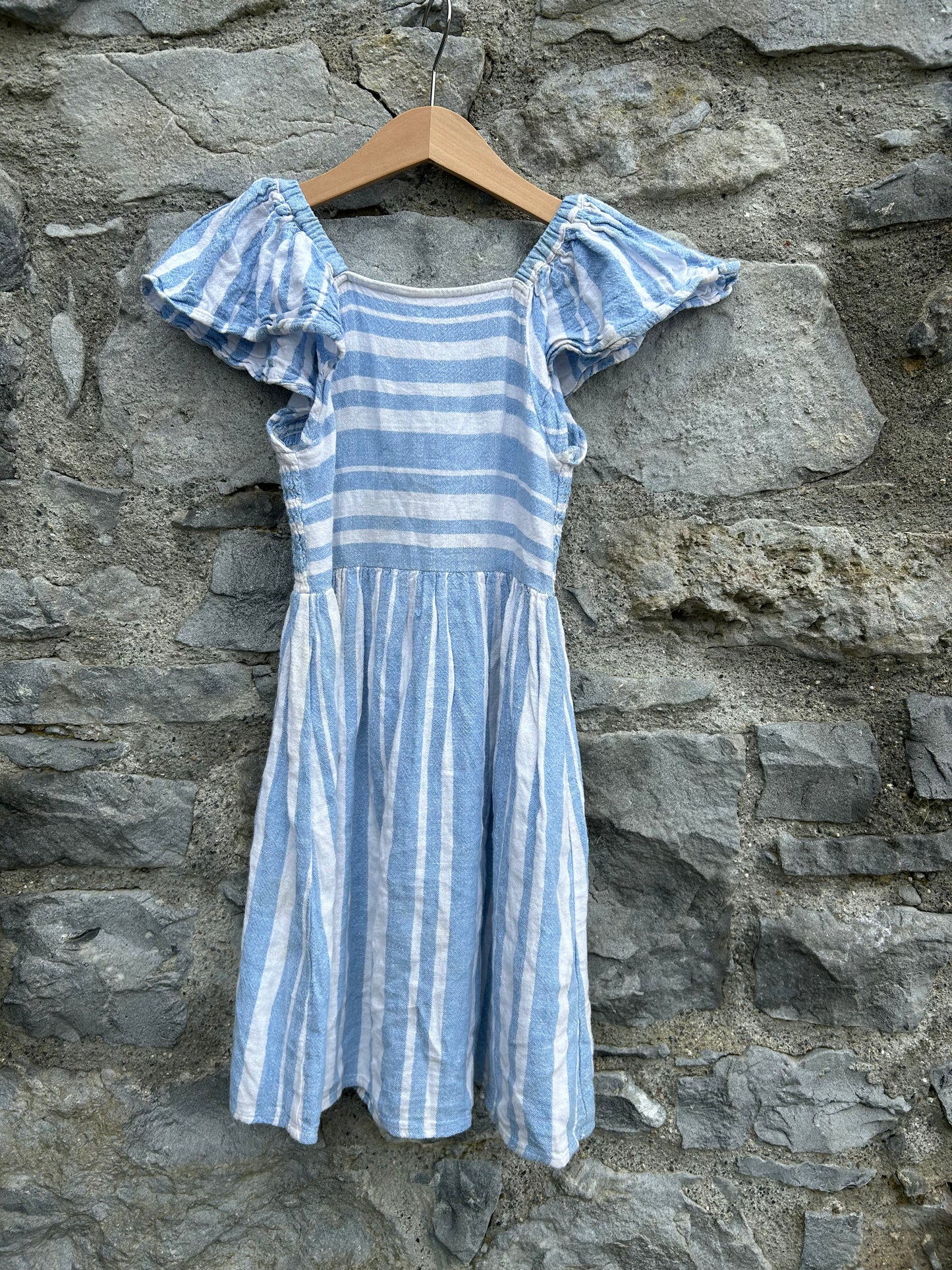 Blue&white stripy dress 5-6y (110-116cm)