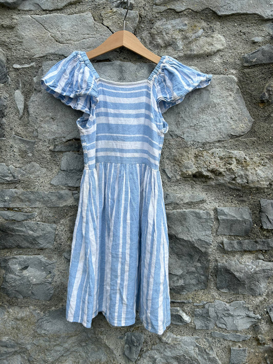 Blue&white stripy dress 5-6y (110-116cm)