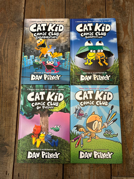 Cat kid comic club book set