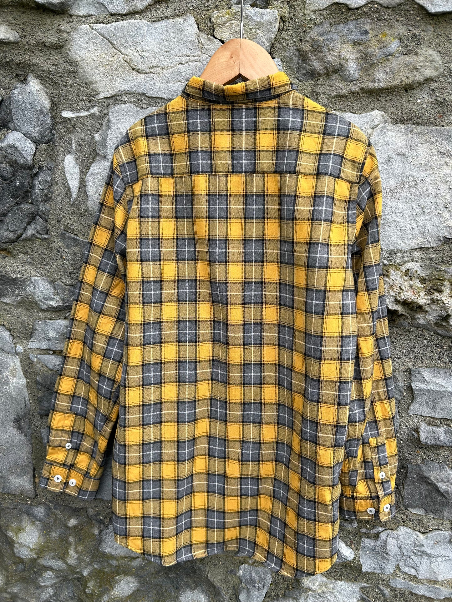 Yellow&grey check shirt 11-12y (146-152cm)