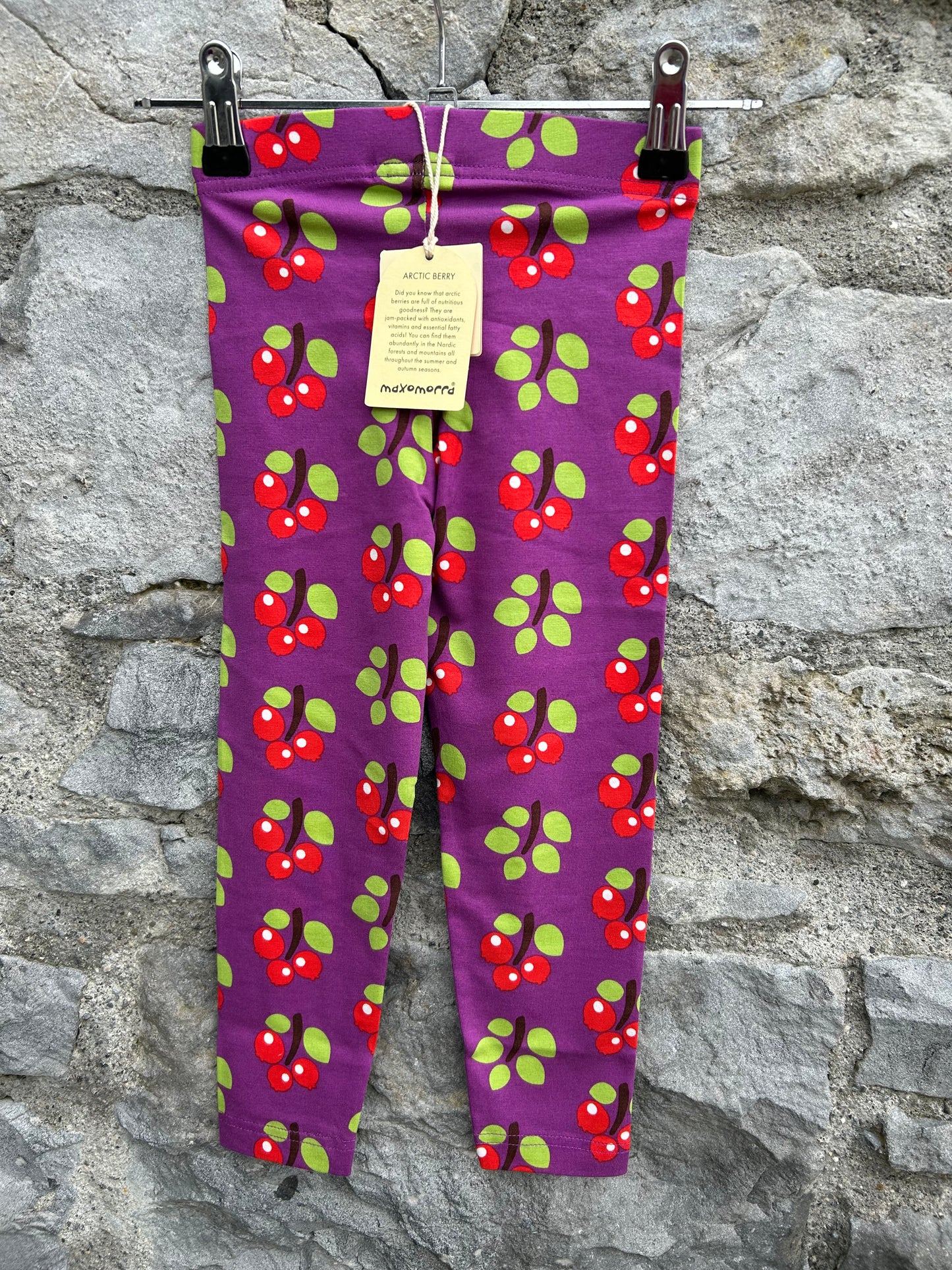 Arctic berries purple leggings  2-3y (92-98cm)