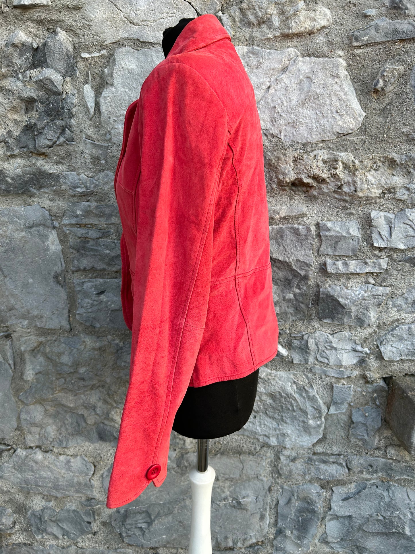 80s red suede jacket uk 10-12