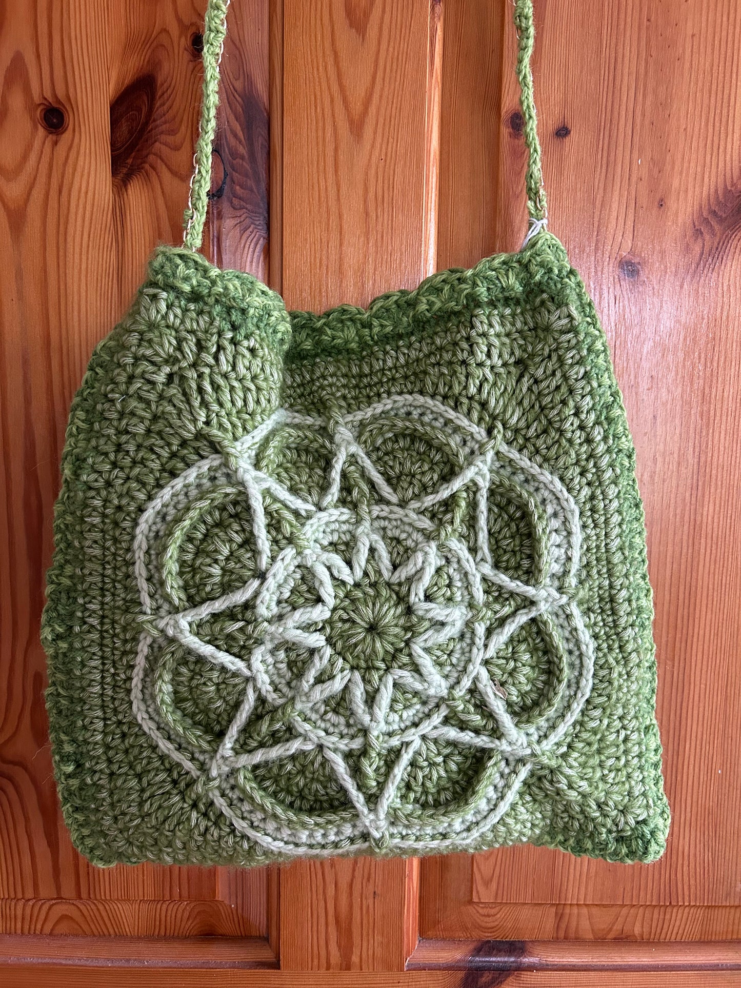 Handmade Green mandala bag