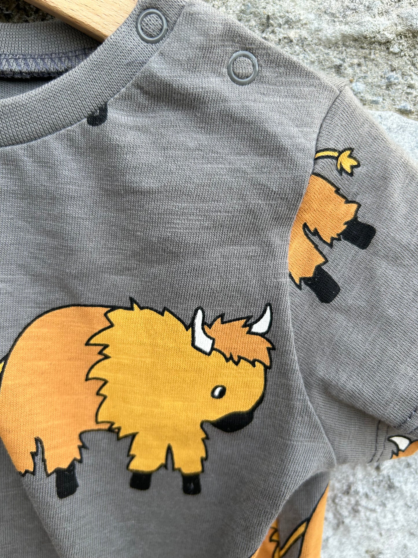 Yak grey T-shirt  0-3m (56-62cm)