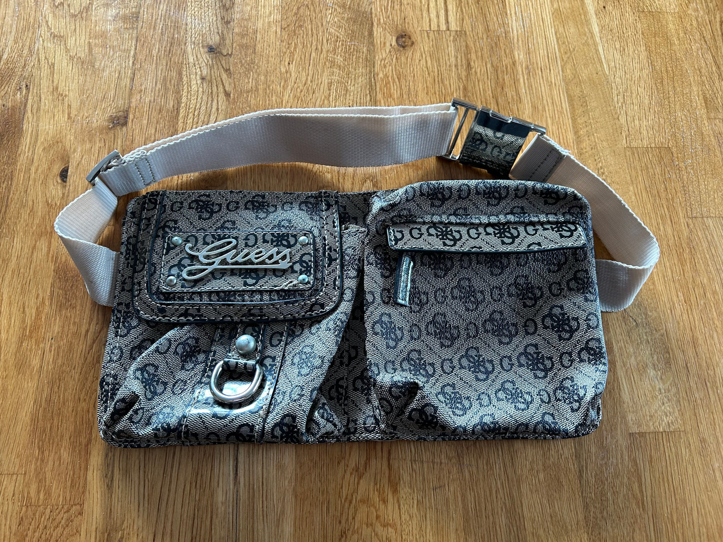 Beige &brown bumbag