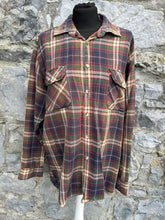 Load image into Gallery viewer, Green&amp;maroon check shirt S/M
