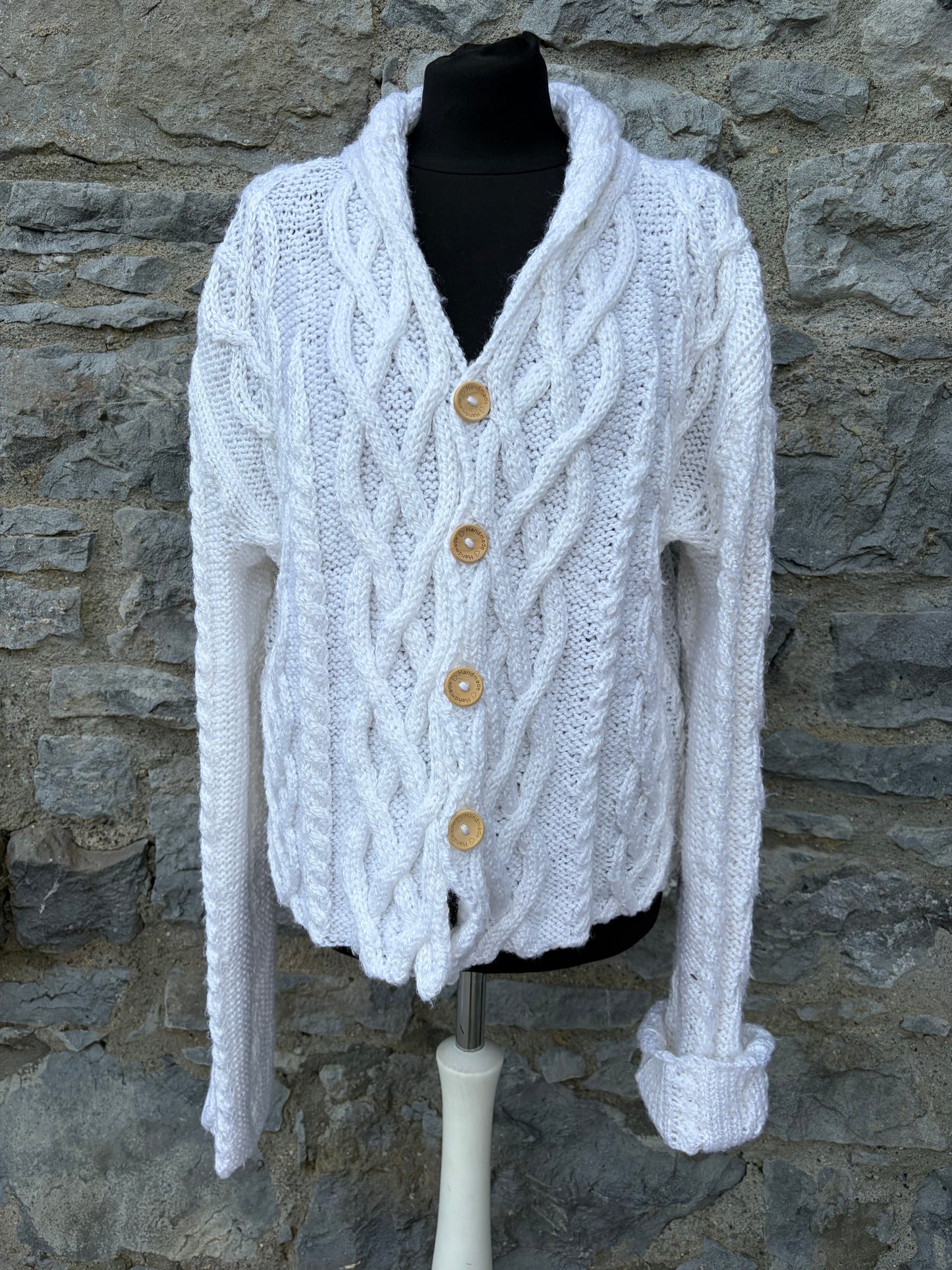 White cable cardigan uk 12-14