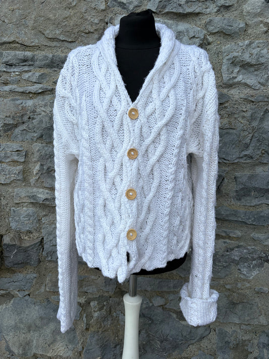 White cable cardigan uk 12-14