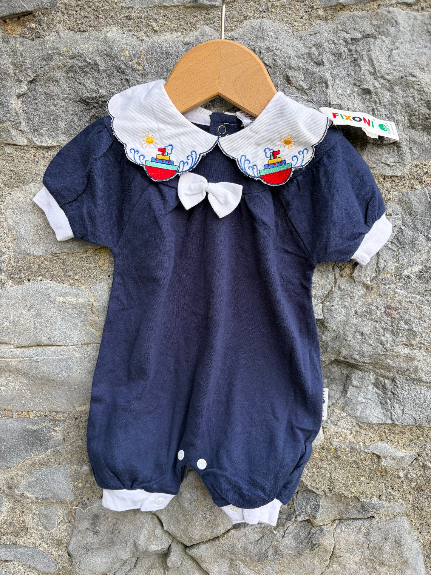 90s navy sailor rompers 3m (62cm)