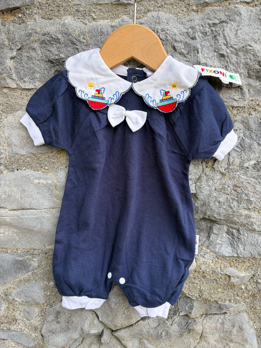 90s navy sailor rompers 3m (62cm)