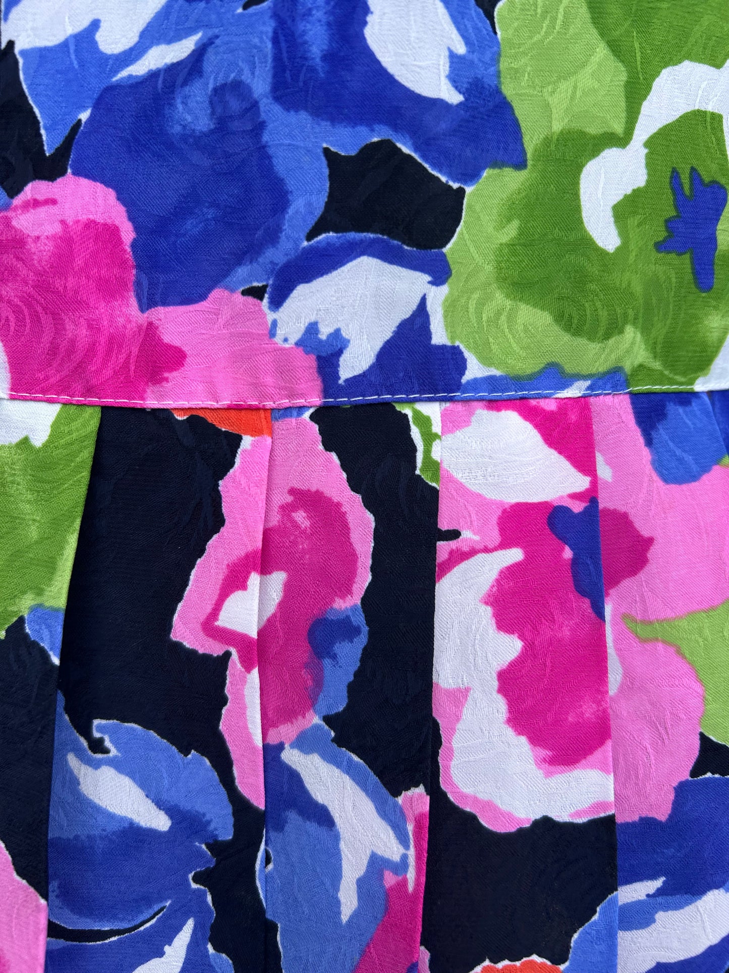 80s colourful flowers skirt uk 8