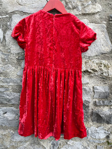 Red velvet dress  6-7y (116-122cm)