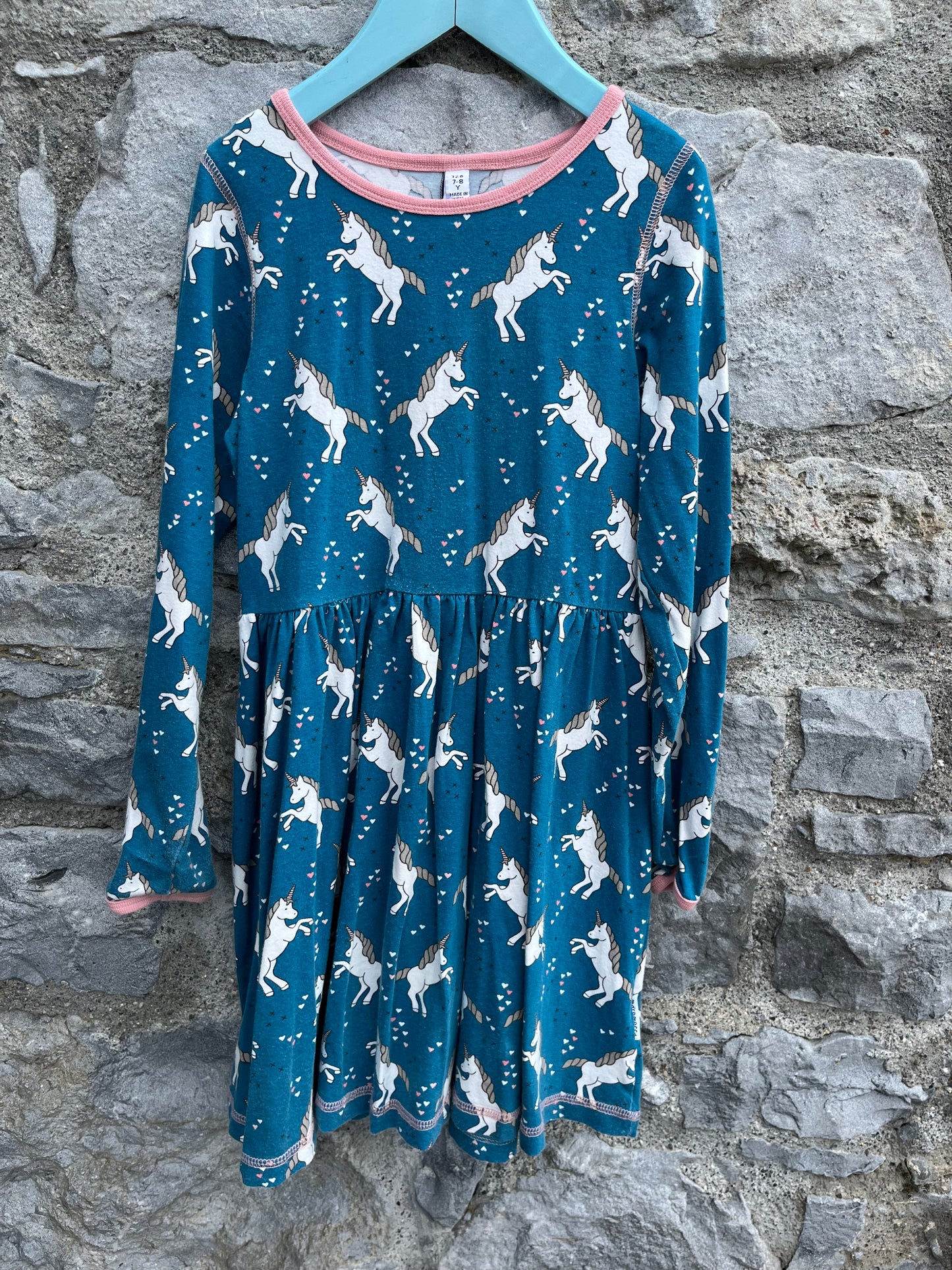 Unicorn dress  7-8y (122-128cm)