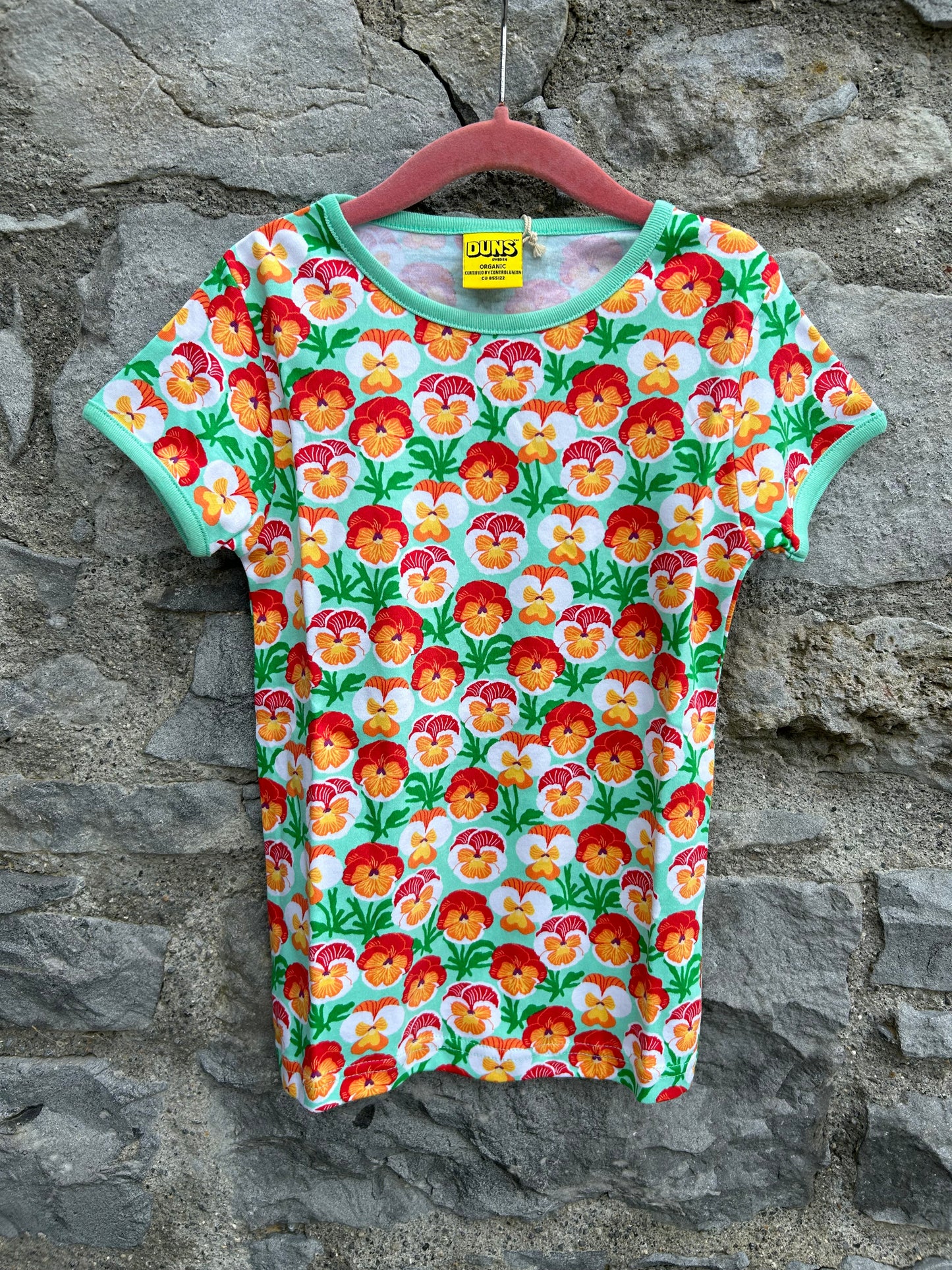 Pansy beach glass T-shirt  7y (122cm)