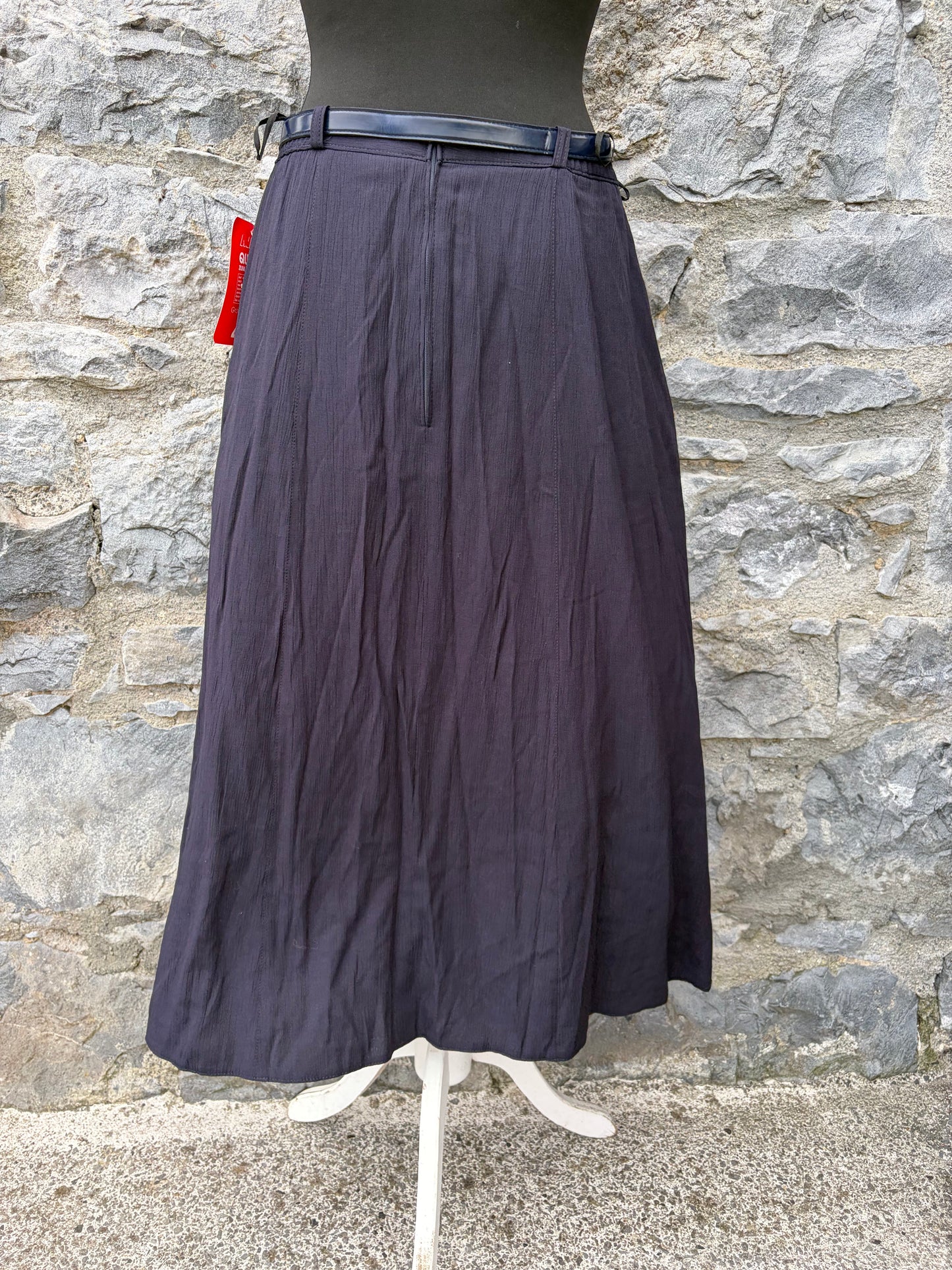 90s navy button up skirt uk 10