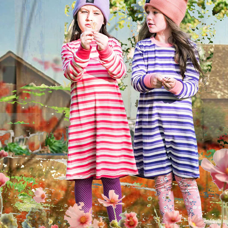 Heliotrope Stripes School Dress  5y (110cm)