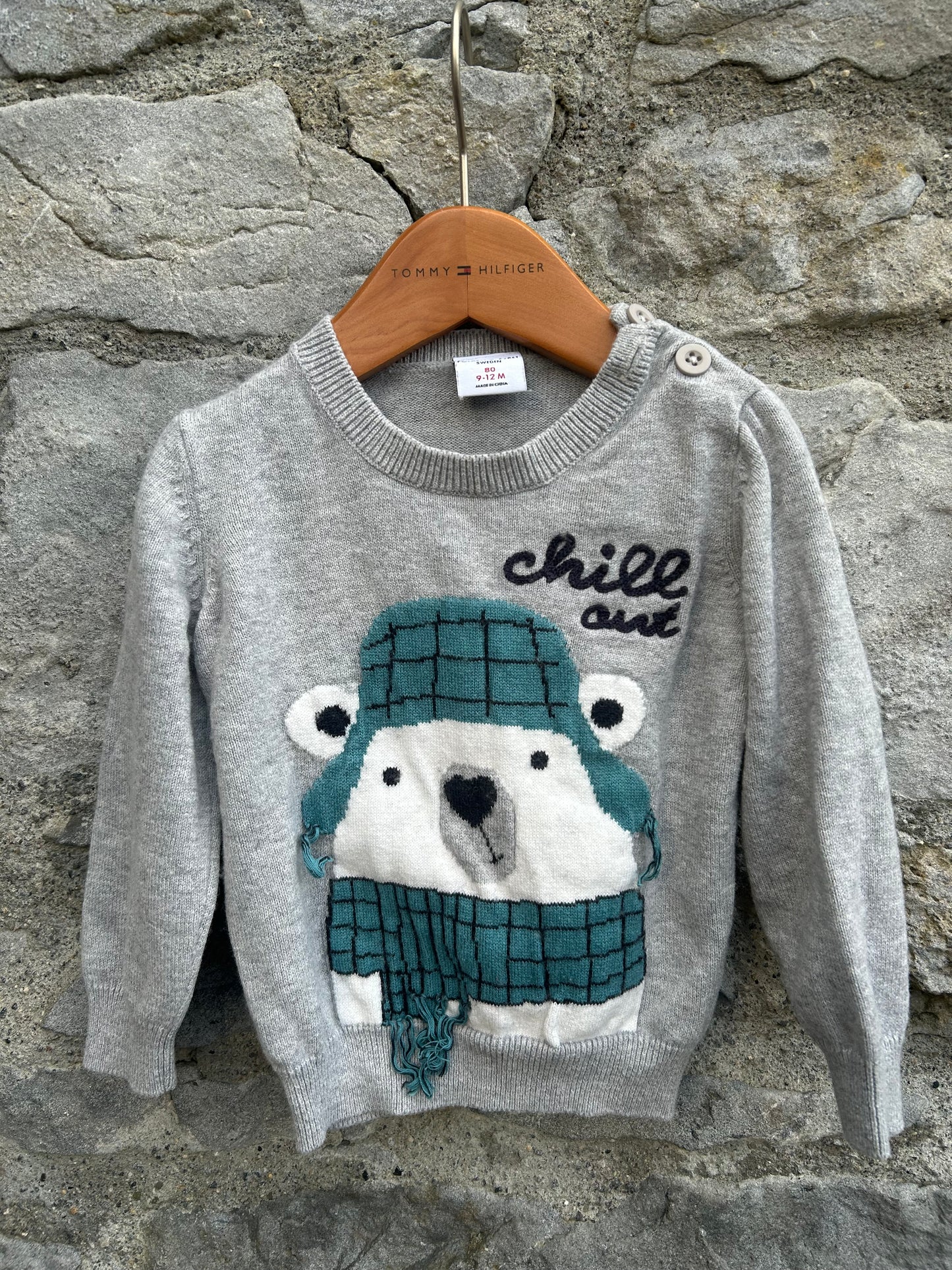 PoP Chill out bear jumper  9-12m (74-80cm)
