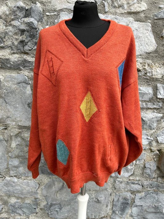 90s diamonds rusty jumper Large