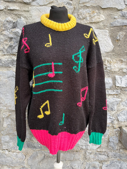 80s music black jumper uk 14-16
