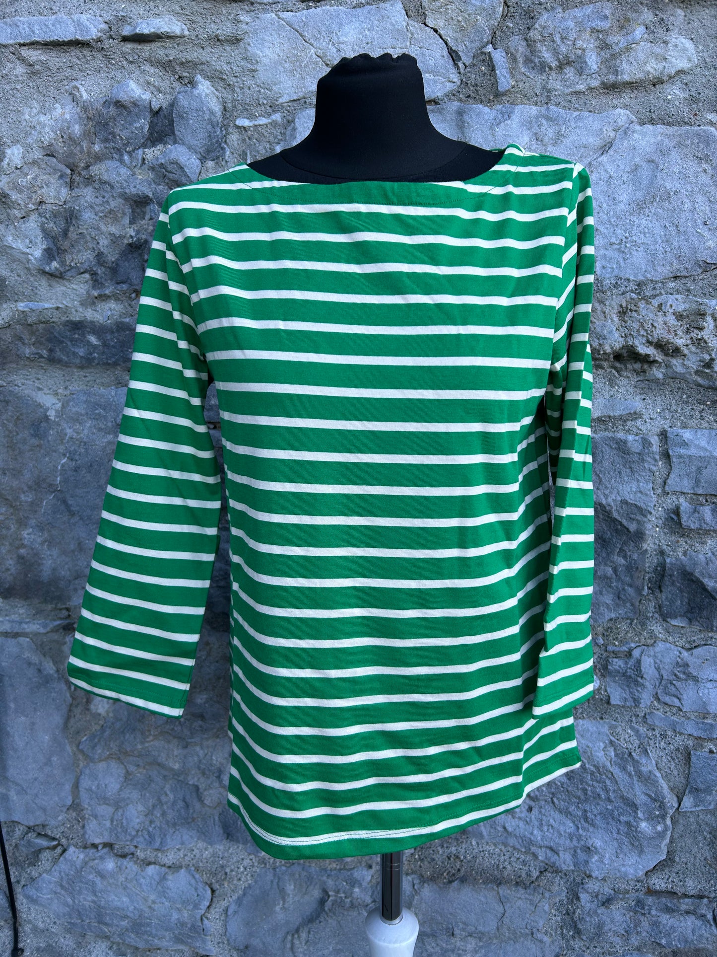 Green stripy top uk 8-10