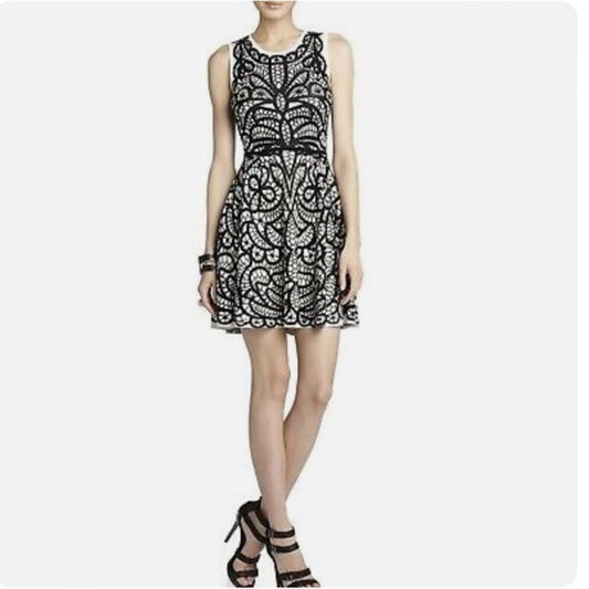 Talulah Knit Mini black&white Dress uk 8