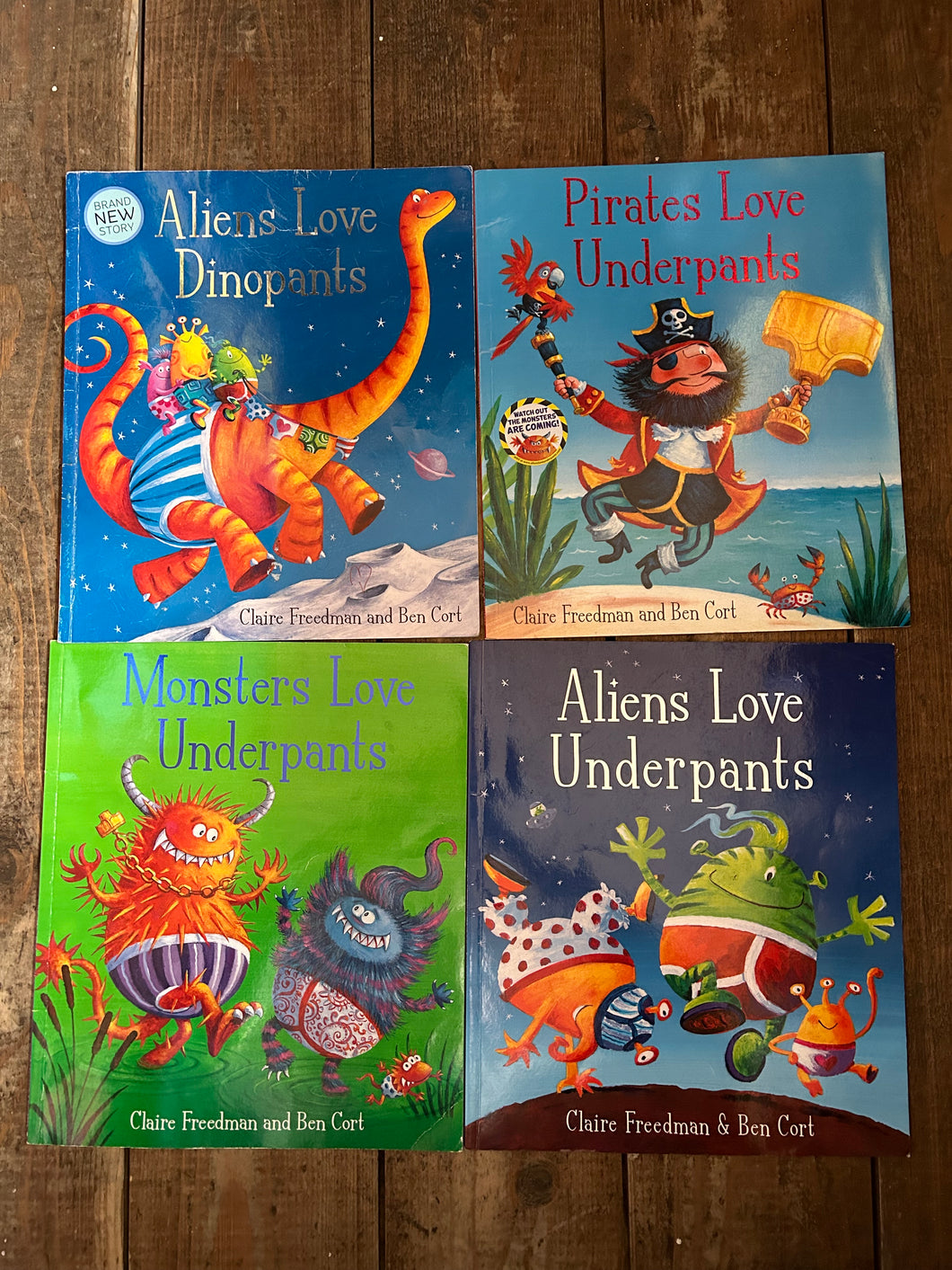 Underpants book set by Claire Freedman