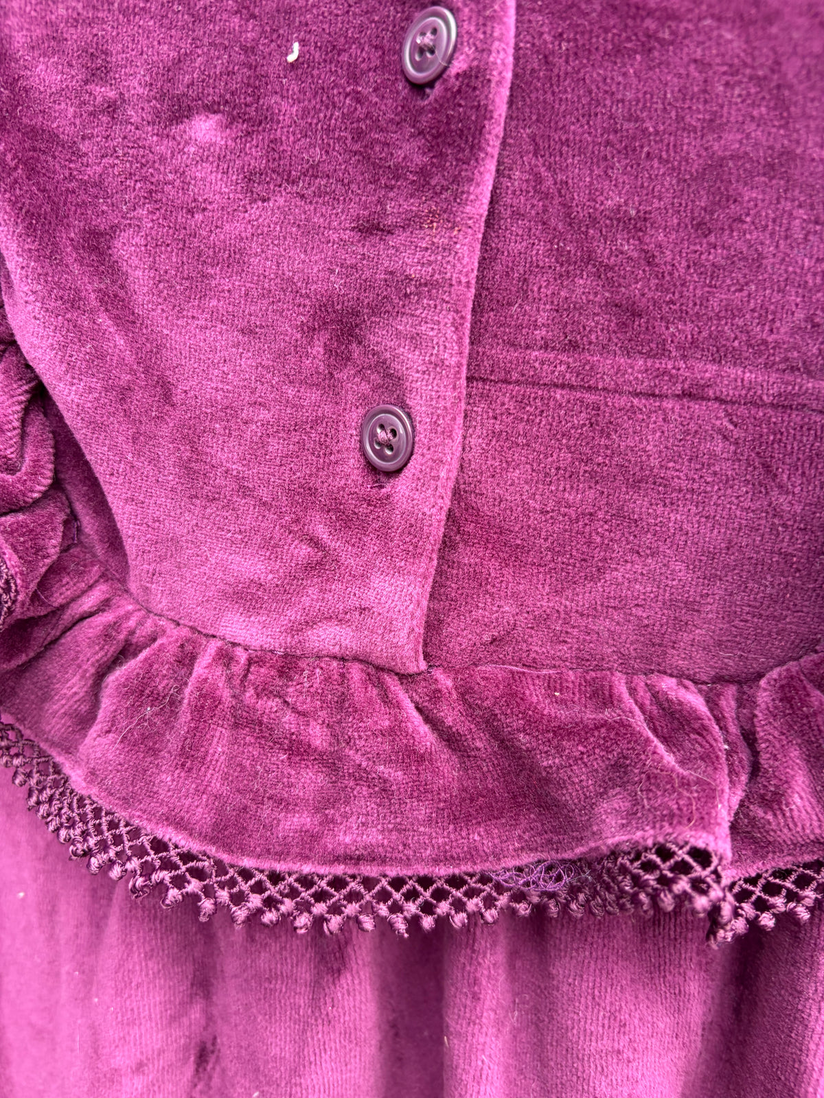 Maroon velour dress  10-11y (140-146cm)