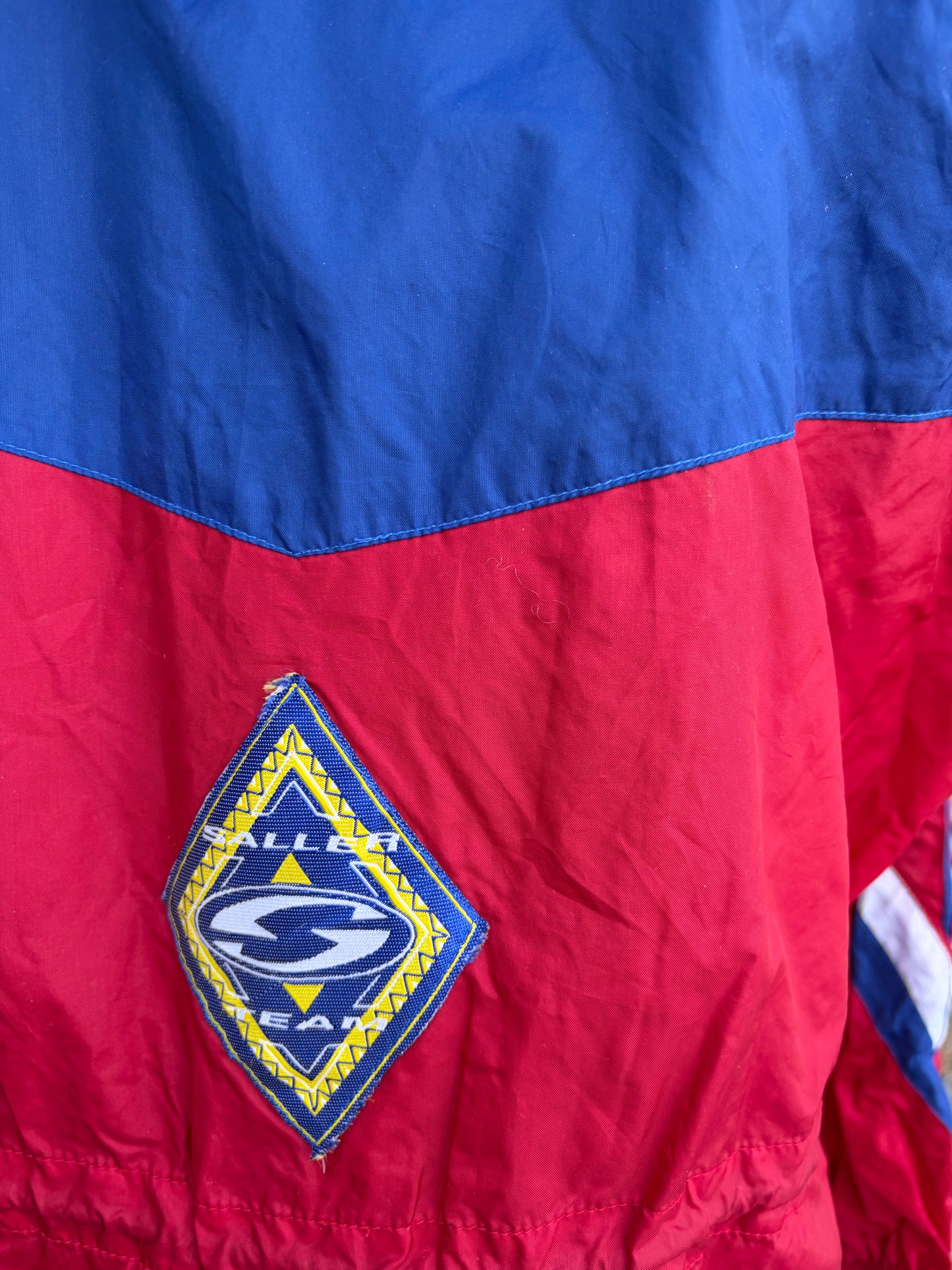 80s Red&blue windbreaker jacket Large