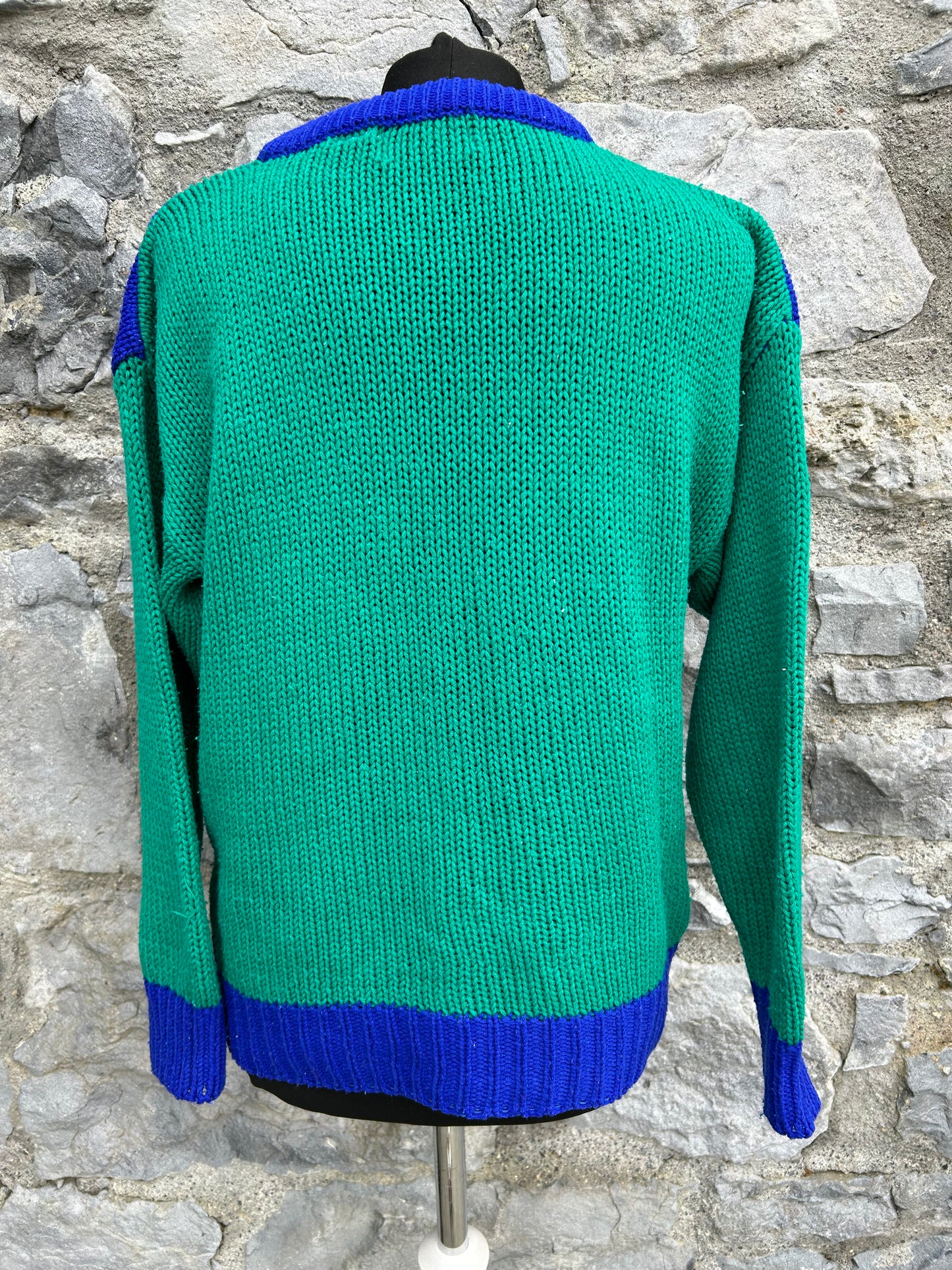 80s Christmas tree green jumper uk 10