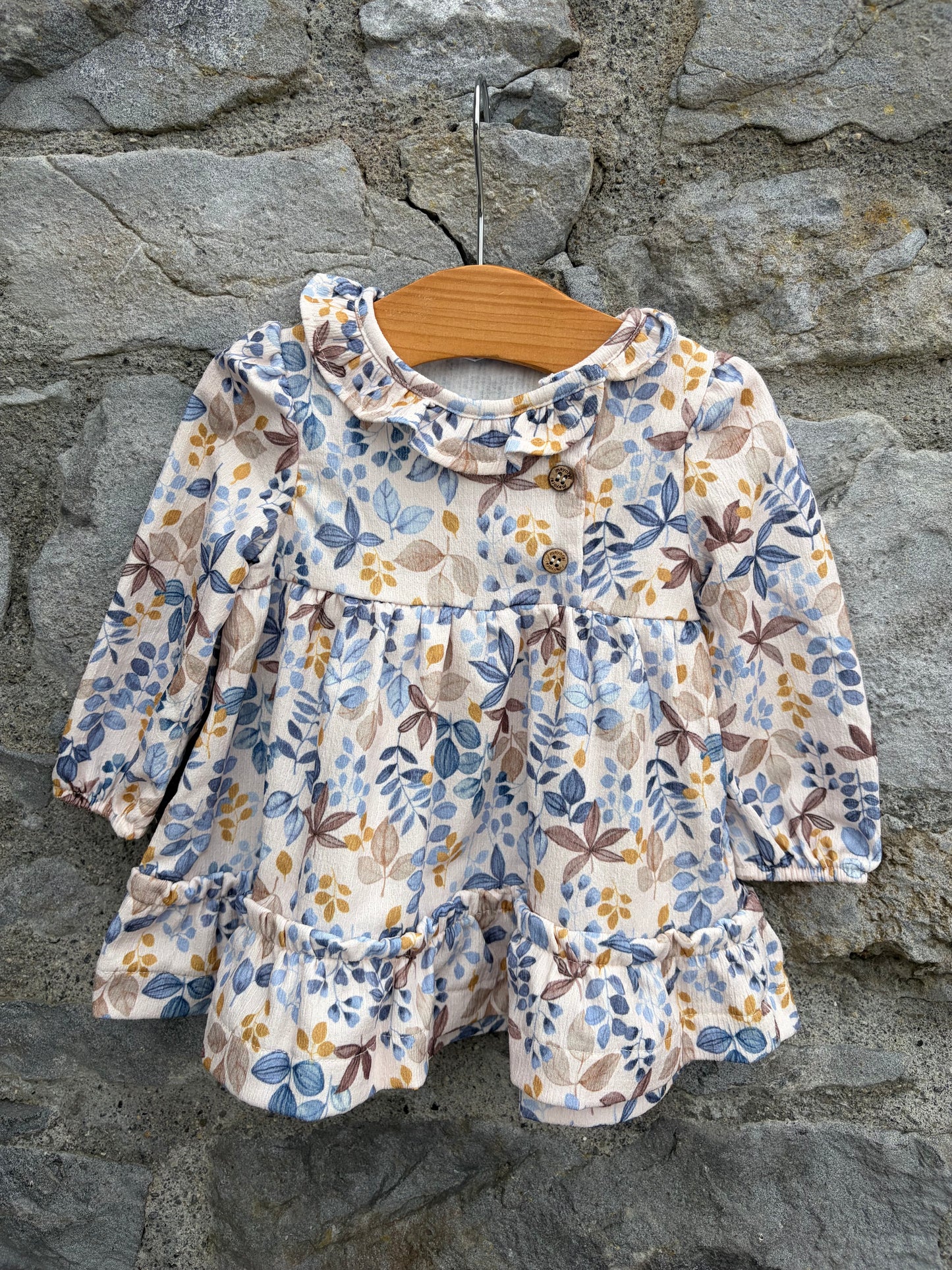 Blue&brown dress  3-6m (62-68cm)