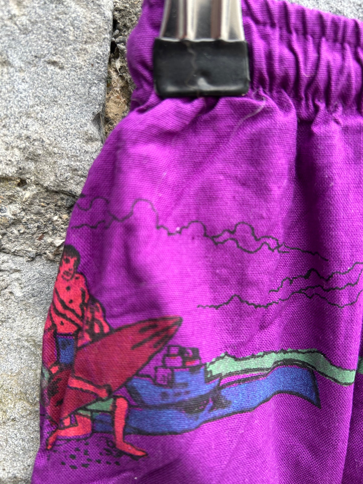 80s surfers purple shorts  0-3m (56-62cm)