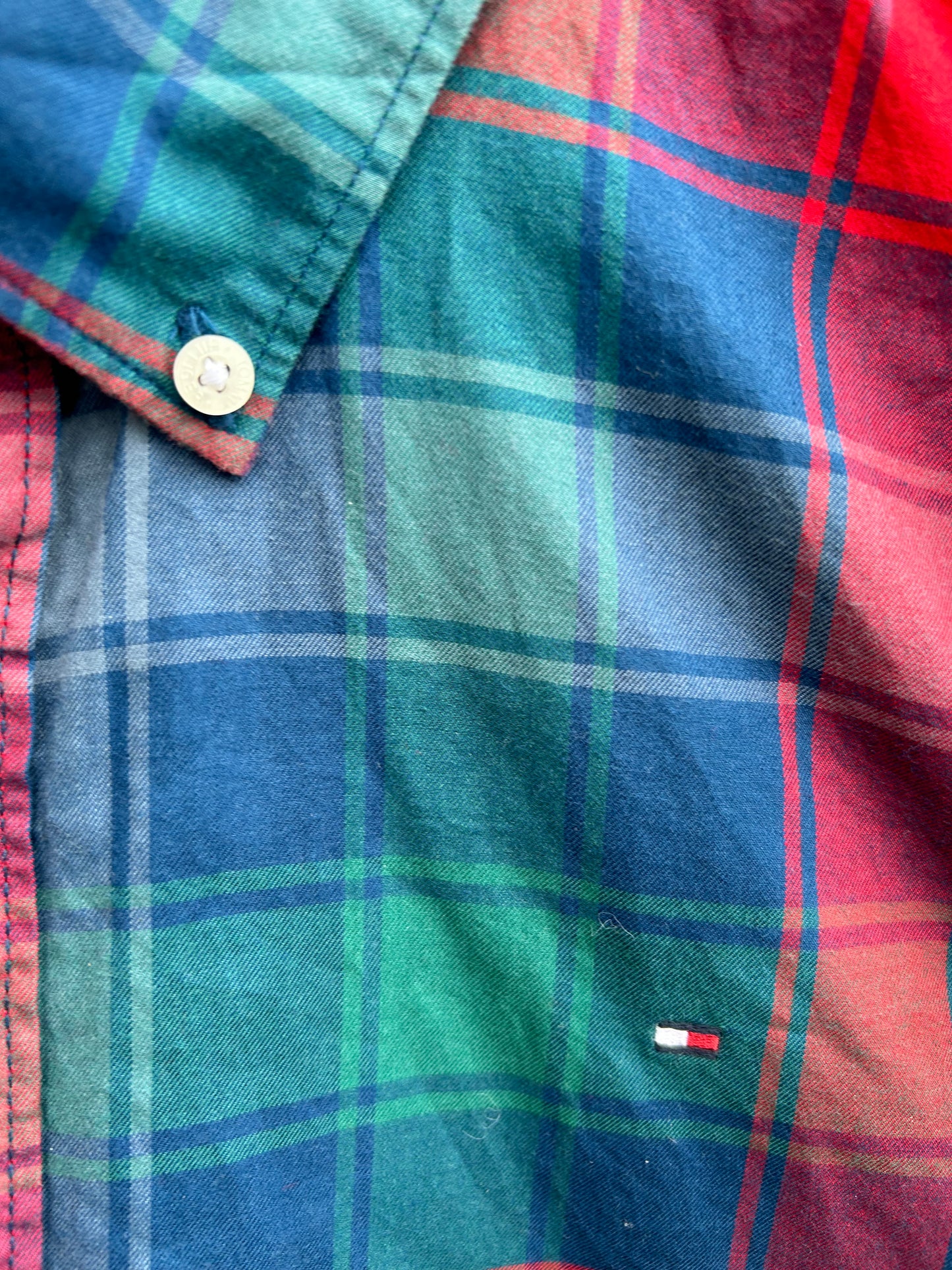 TH Blue,red&green check shirt Small