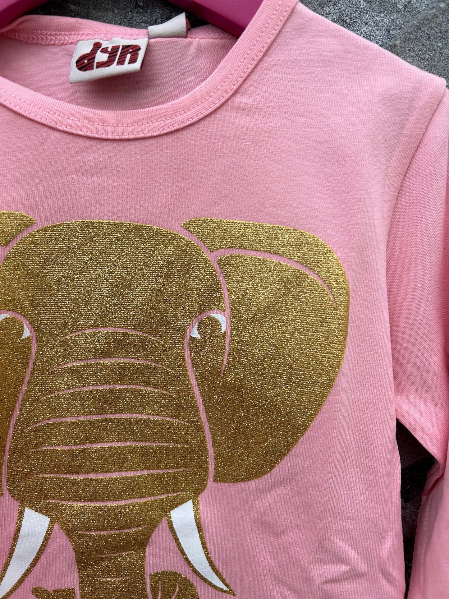 Glitter elephant pink top 5-6y (110-116cm)