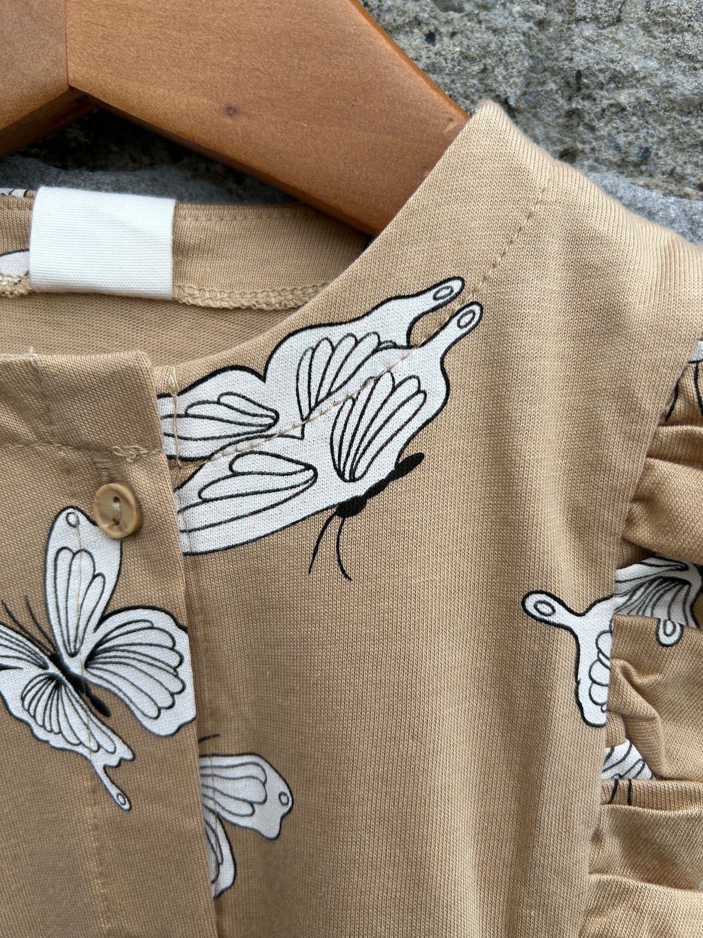 Butterfly beige jumpsuit  12-18m (80-86cm)