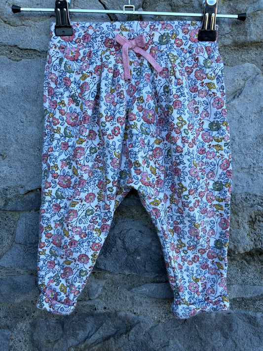 Colourful flowers baggy pants  6-9m (68-74cm)