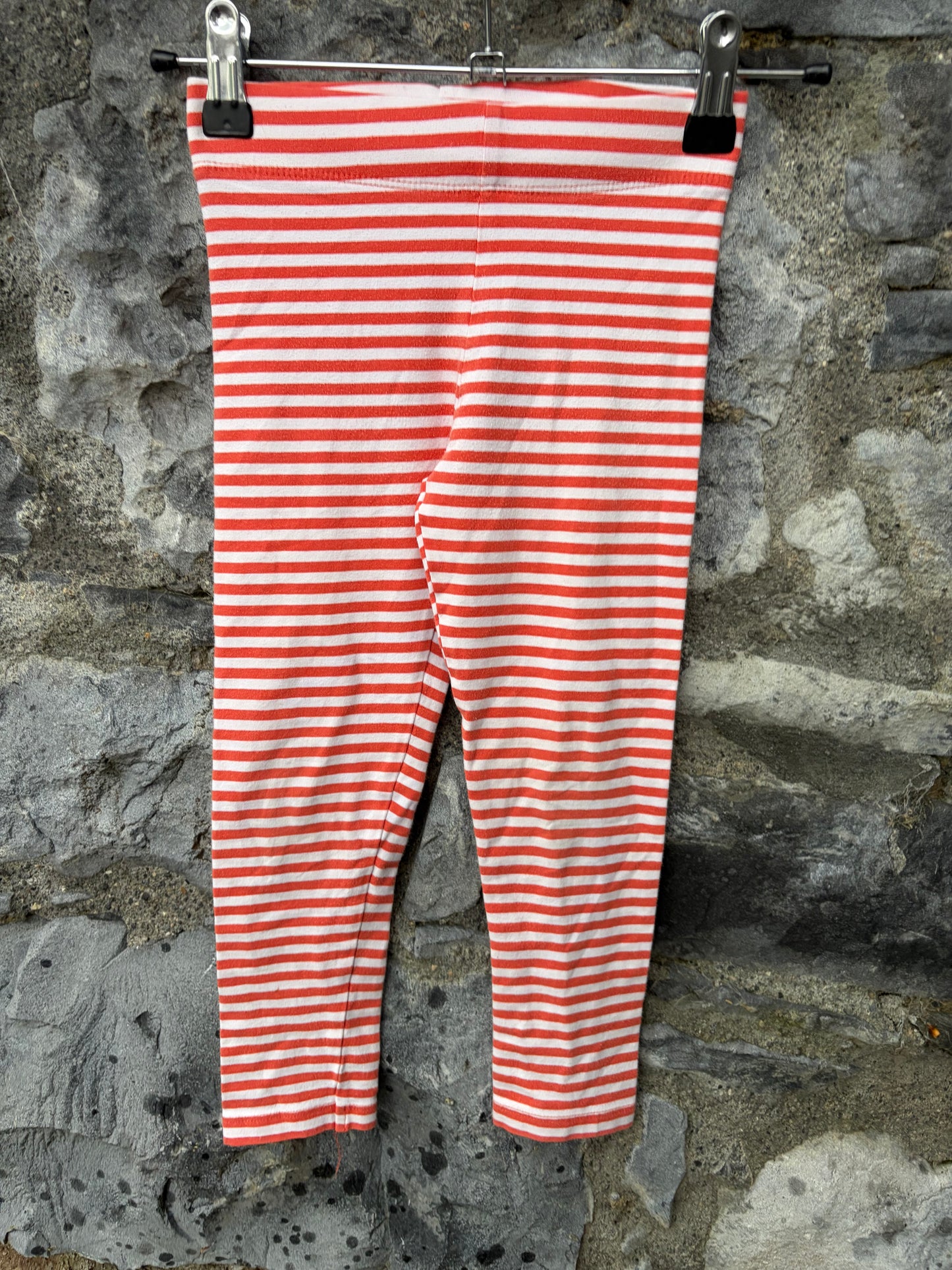 MB Orange stripy cropped leggings  5-6y (110-116cm)
