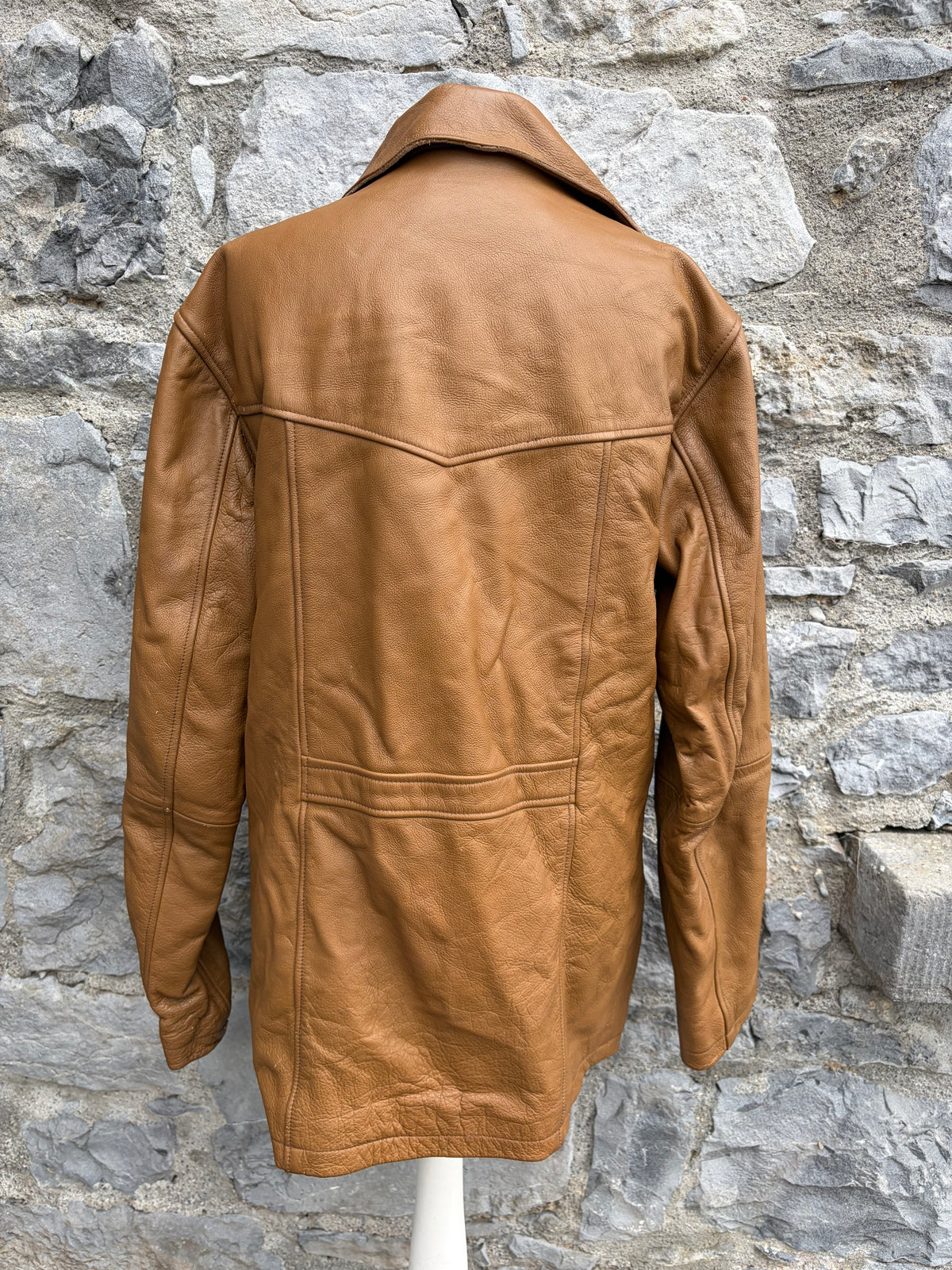 80s brown leather jacket Medium