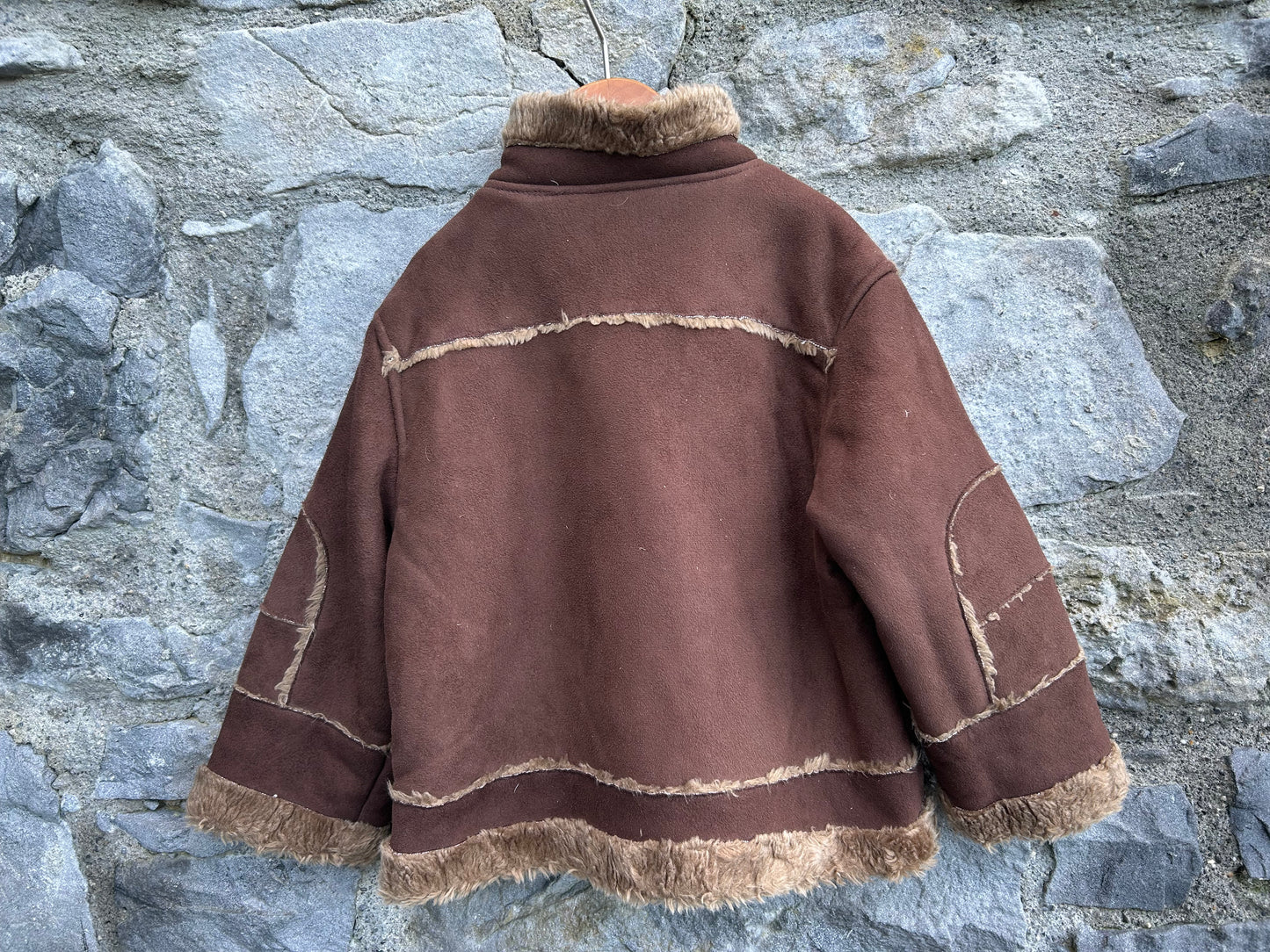 Y2K brown faux suede jacket 18-24m (86-92cm)