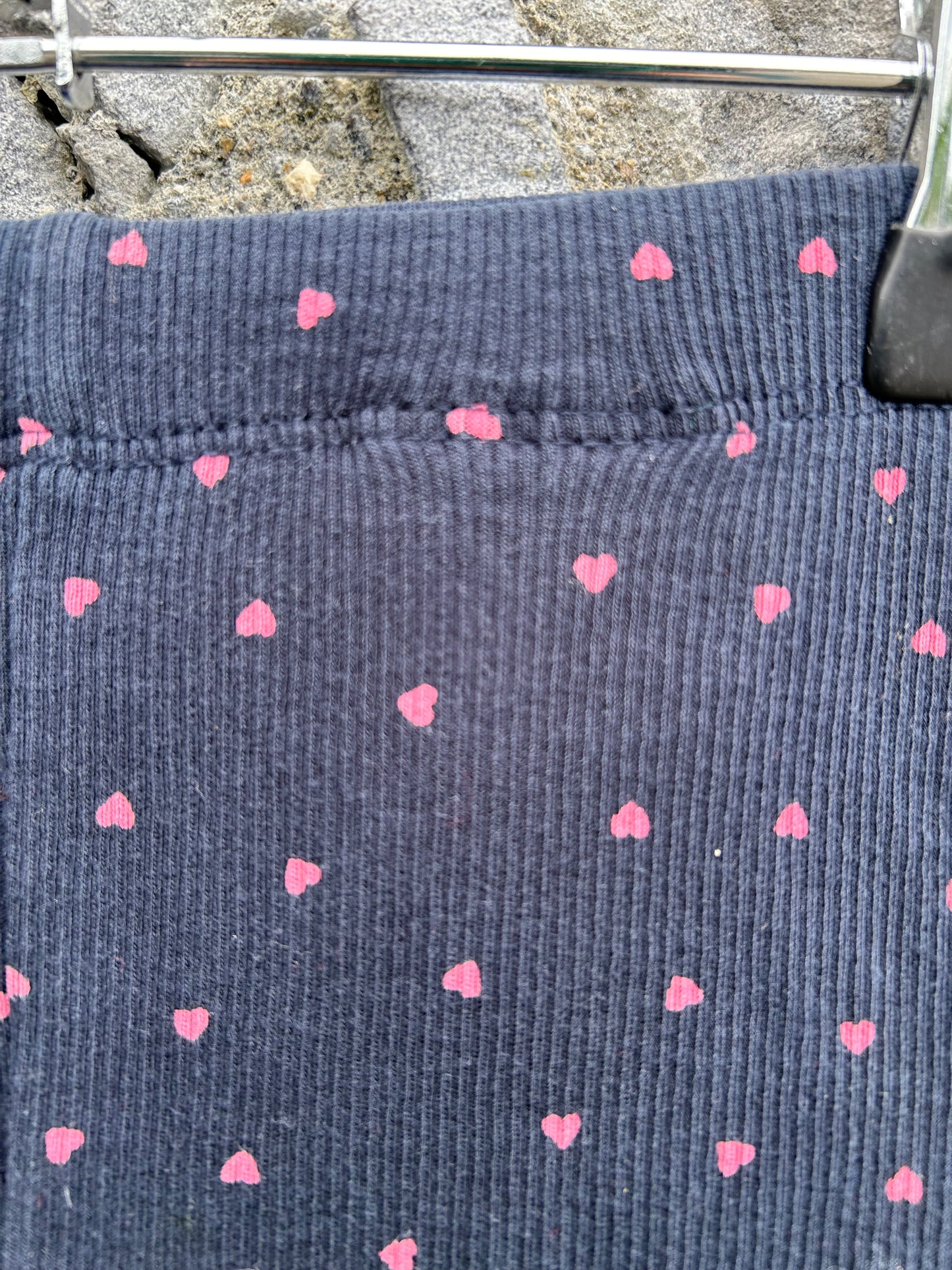 Confetti hearts navy leggings  18-24m (86-92cm)