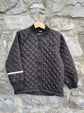 Load image into Gallery viewer, Black quilted jacket  6y (116cm)
