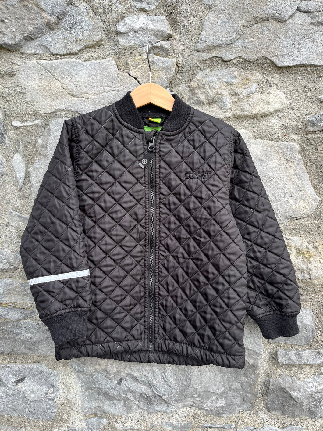 Black quilted jacket  6y (116cm)
