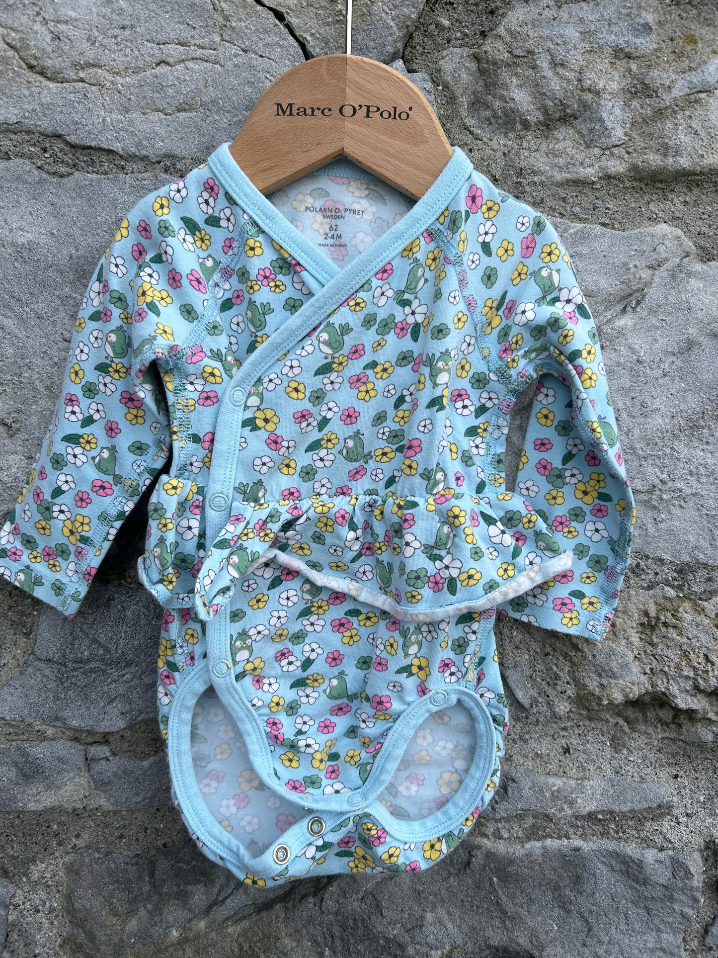 PoP Blue flowers vest  2-4m (62cm)