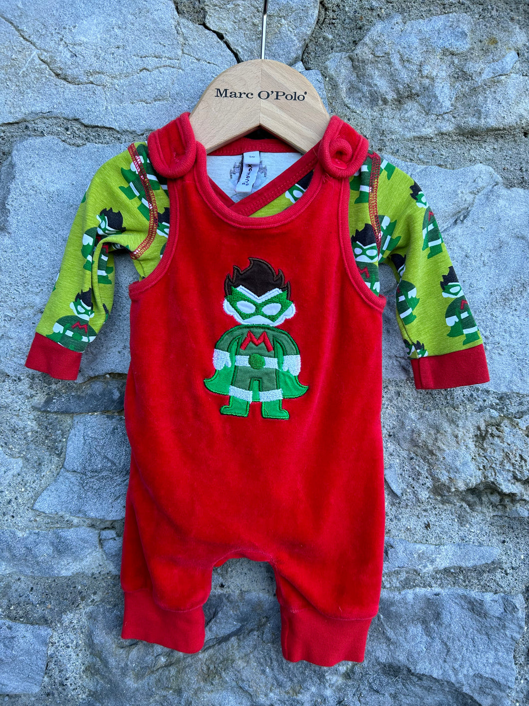 Super boy vest&dungarees  Newborn (50cm)