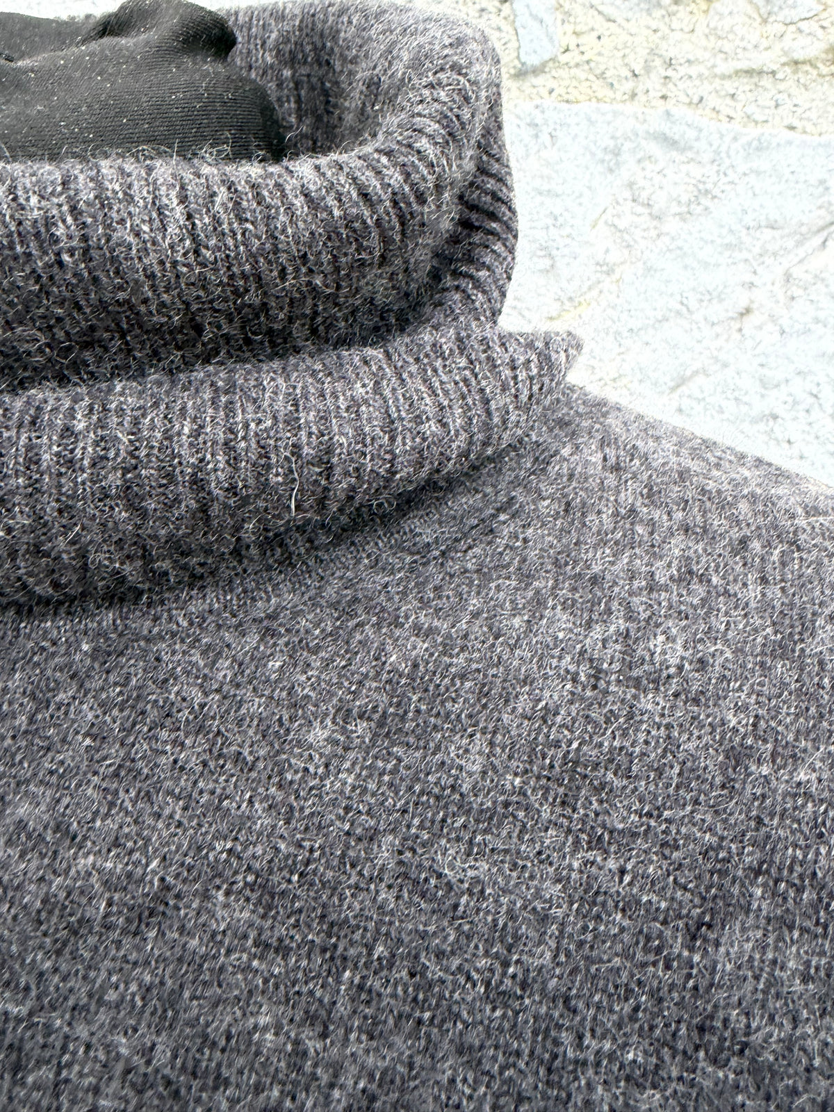 Grey cashmere turtle neck jumper uk 8-10