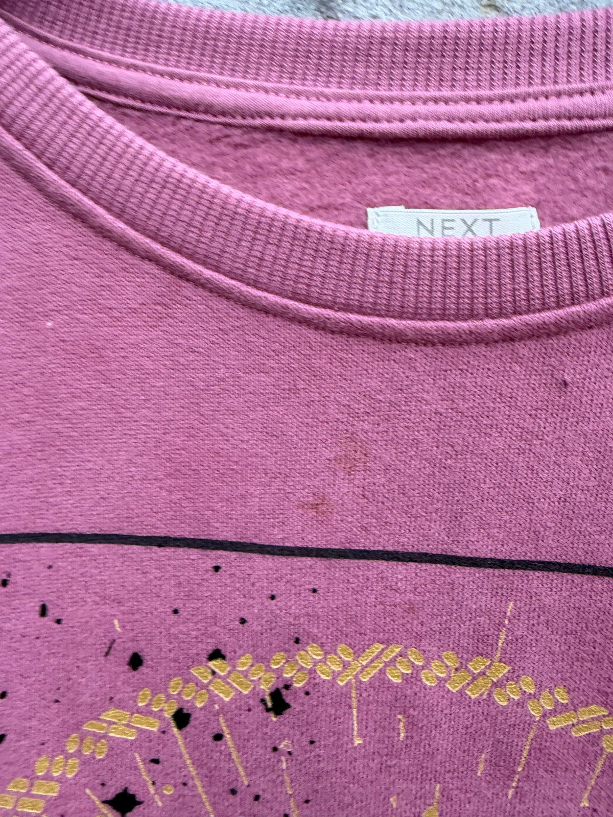 Sequin butterfly pink sweat dress  9y (134cm)