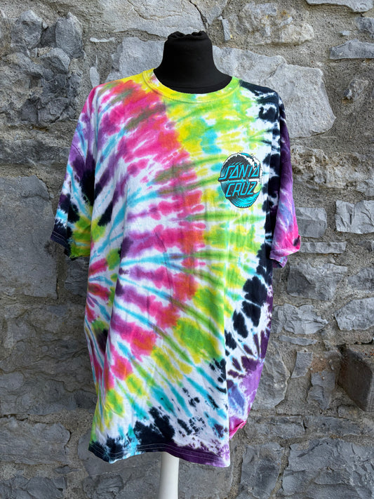 90s tie dye Sant Cruz T-shirt XL