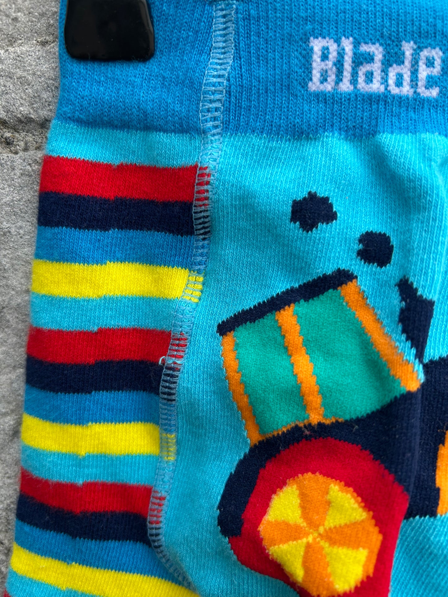 Colourful stripy tractor leggings  0-6m (56-68cm)