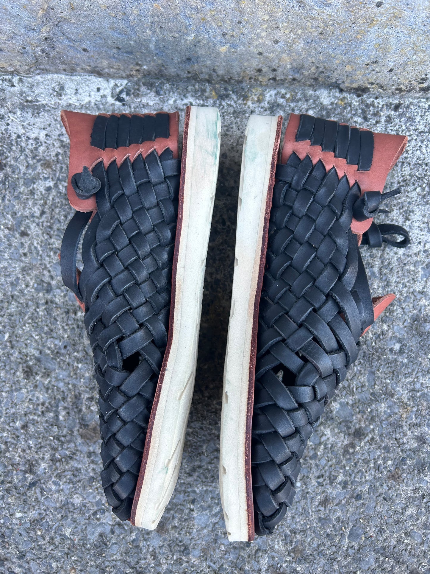 Black huarache sandals  uk 5.5 (eu 38.5)